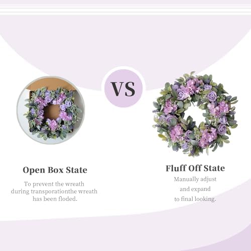 CIR OASES Artificial Spring Wreath 22 Inch Decor