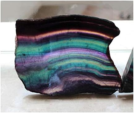 Rainbow Fluorite Slice Healing Crystal for Home Decor