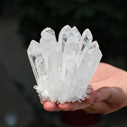 Unique Natural Clear Quartz Crystal Cluster Home Decor