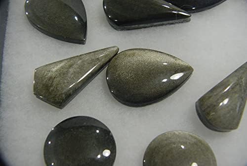 Mexican Gold Sheen Obsidian Lapidary Gem Stones 31 Pieces