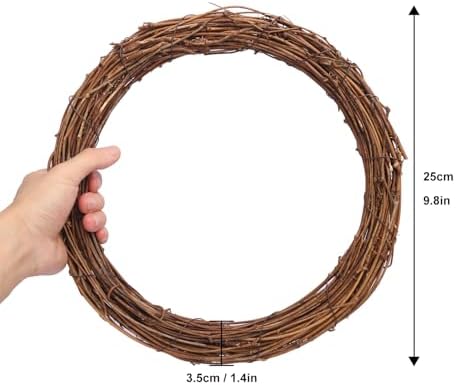 9 Pcs 10 Inch Natural Grapevine Wreath Set for DIY Crafts