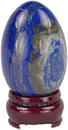 Natural Afghanistan Lapis Lazuli Egg Stone with Stand