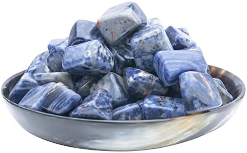 ZAICUS Tiger Eye and Sodalite Tumbled Stones 1lb for Vase and Jewelry
