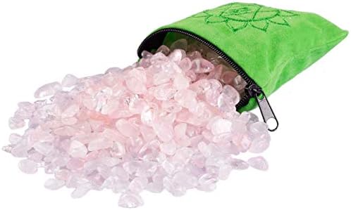 Rose Quartz Tumbled Stones with Chakra Bag and Crystal Tree Set