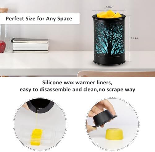 Dialans Scented Wax Warmer with LED Light and Silicone Tray