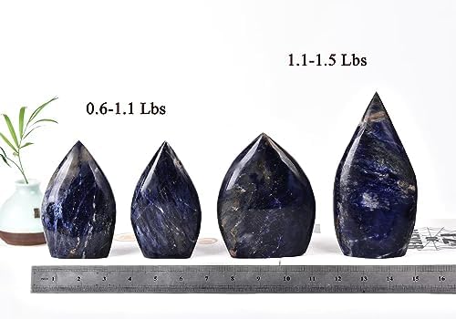 Blue Veins Stone Healing Crystal Drop Shaped Quartz Wand Tower