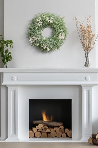 Realistic Artificial Eucalyptus Wreath for Front Door