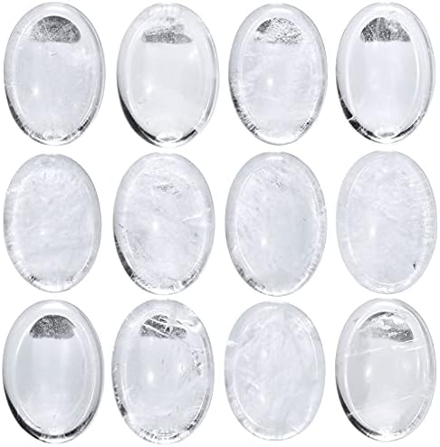Oval Thumb Worry Stone Pack of 4 Rock Quartz Crystal Therapy