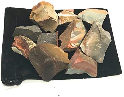 Zentron Crystal Collection Rough Desert Jasper Stones 1 Inch Velvet Bag
