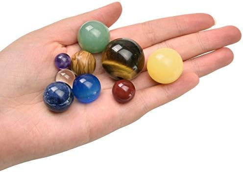 Jovivi 9 Planets Solar System Crystal Ball Decorations