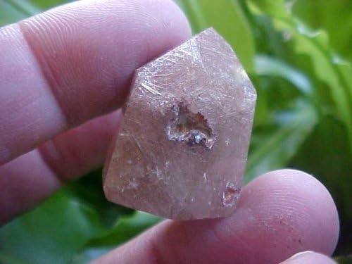 Gemquartz S2917 Dense Brown Inclusions Clear Quartz Power Stone