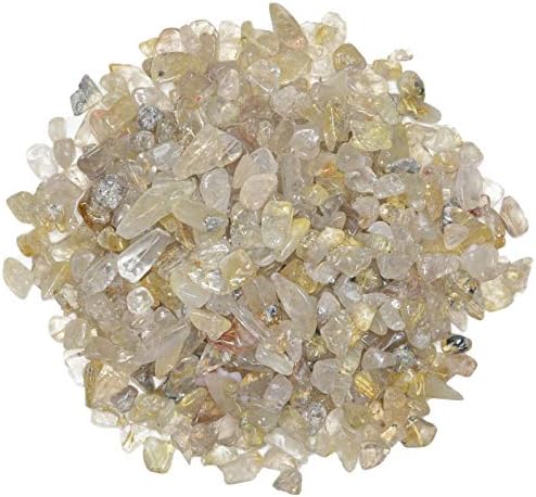 Hypnotic Gems 5 lbs Polished Rutilated Quartz Rock Chips