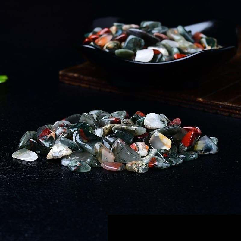 NASTYA Natural Dragon Blood Stone Tumbled Gravel 7-9mm 1000g