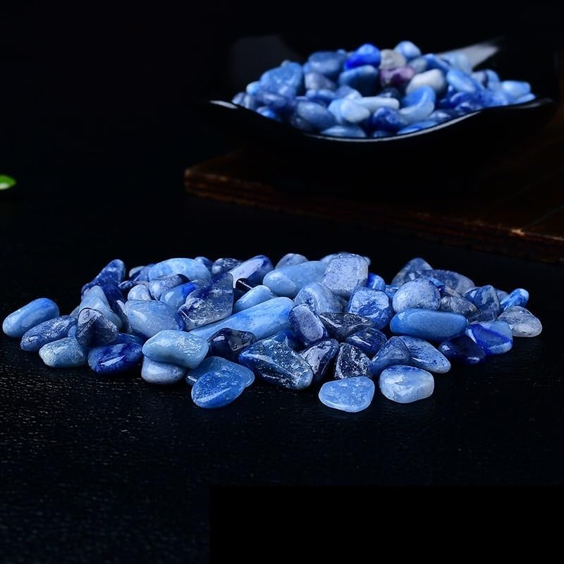 NASTYA Natural Blue Crystal Gravel 5-7mm 1000g Decor Stones