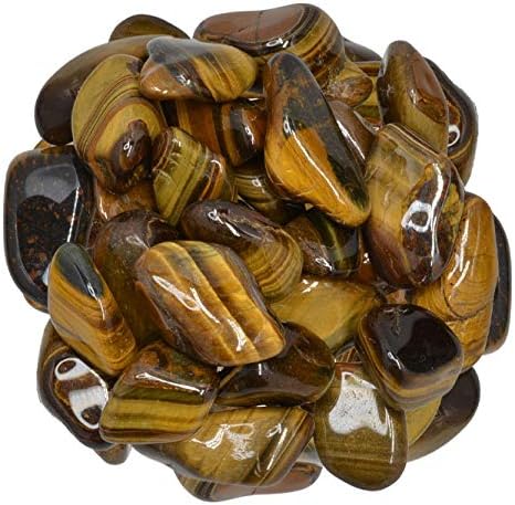 Hypnotic Gems 3 Lbs Tiger Eye Tumbled Stones for Art and Crafts