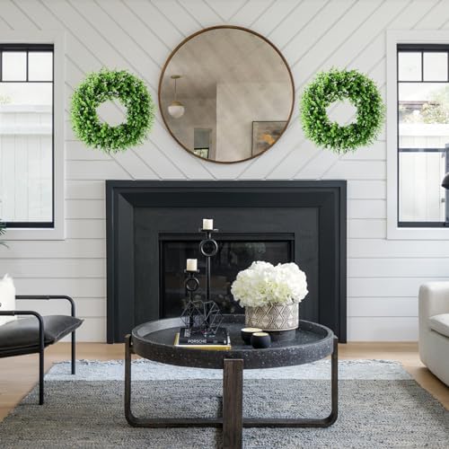 Preserved Boxwood Wreath Artificial 20 Inch