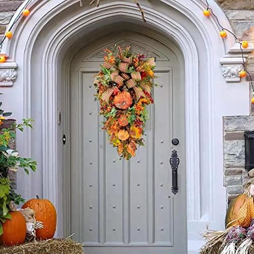 Fall Swag Front Door Wreath - Autumn Thanksgiving Decor