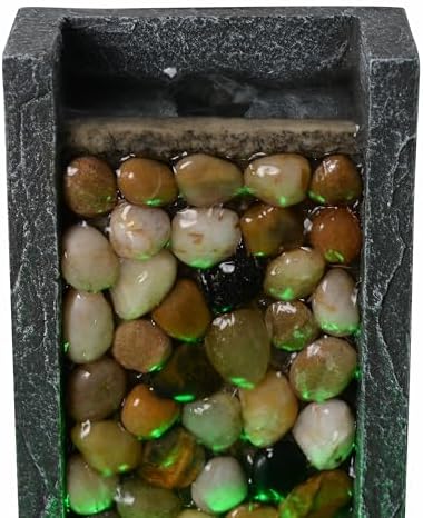 Kalona 106 Inch Indoor Waterfall Fountain with LED Lights
