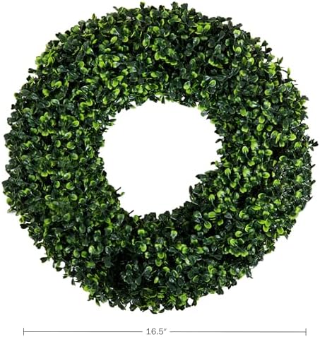 165-Inch UV Resistant Boxwood Wreath for Front Door