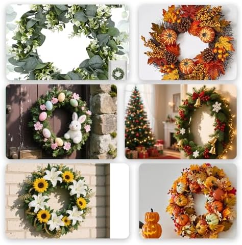 3 Pack 14 Inch Metal Wreath Frames for DIY Crafts