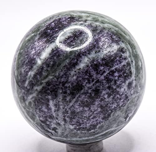 55mm Deep Purple Lilac Kammererite Sphere with Stand - India