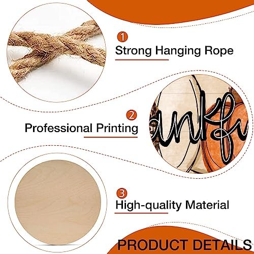 Deroro Fall Pumpkin Door Wreath Thanksgiving Decor