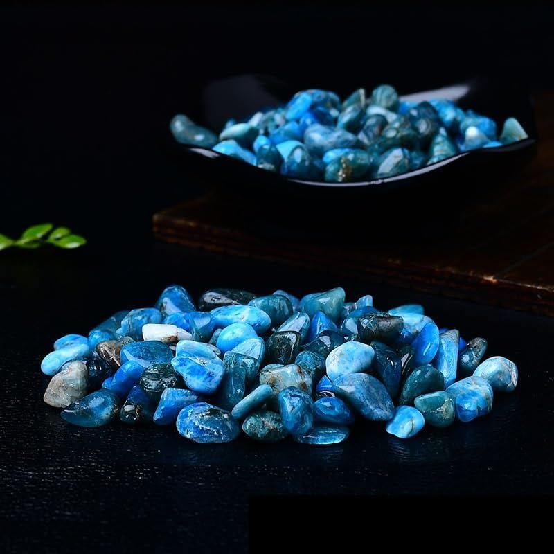 NASTYA Blue Apatite Crystal Gravel Decor 7-9mm 1000g