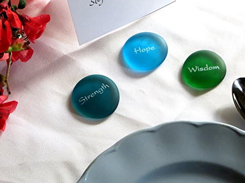 Mermaids Message 100 Frosted Faux Sea Glass Stones with Display Basket