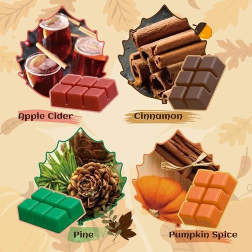 Fall Wax Melts 8 Pack Soy Wax Cubes Autumn Scent