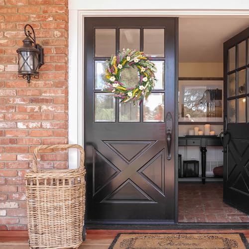 22 Inch Spring Summer Floral Wreath Front Door