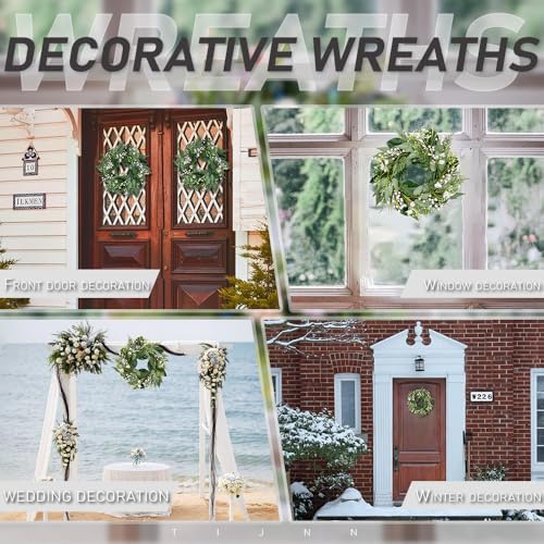 20 Inch Eucalyptus Wreath for Front Door All Seasons