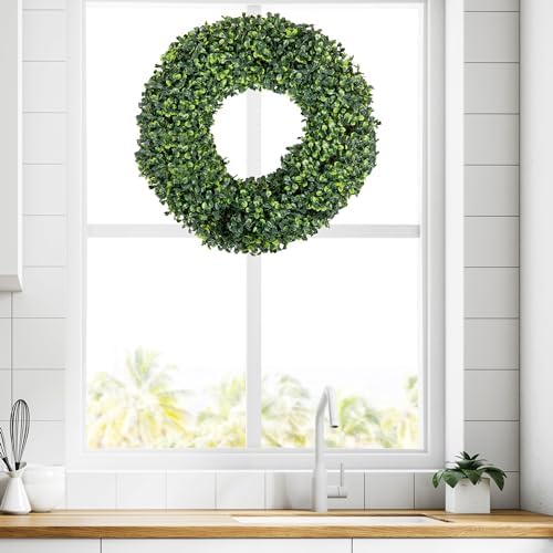 165-Inch UV Resistant Boxwood Wreath for Front Door