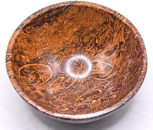 31 Inch Mariam Fossil Jaser Bowl Natural Gemstone Decor