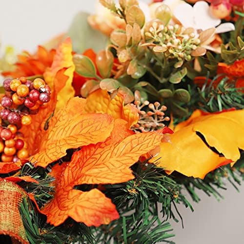 Fall Teardrop Swag Wreath for Front Door