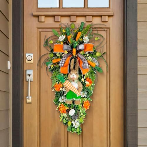 Orange Carrots Teardrop Wreath Hanging Decoration