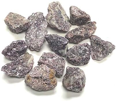 Rough Natural Lepidolite Stones with Velvet Bag - 1 Inch