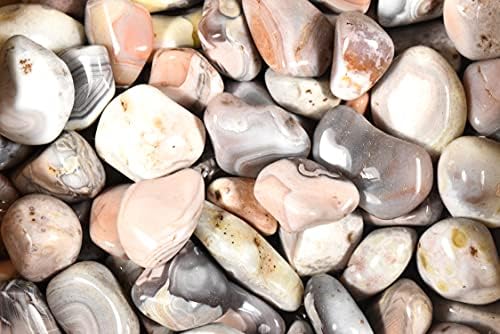 10PCS Pink Botswana Agate Tumbled Stones for Indoor Fountains