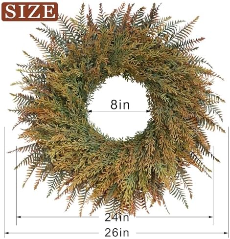 26 Inch Fall Wreath for Front Door and Porch