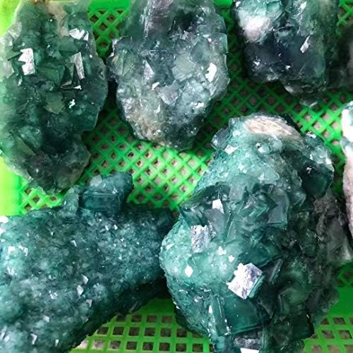 1pc 1000g-1200g Green Fluorite Geode Crystal Mineral Specimen Cluster