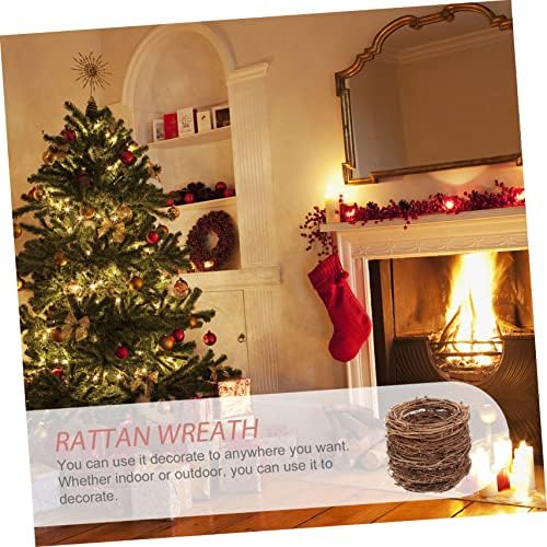 IMIKEYA 20pcs Christmas Woven Rattan Wreaths Door Decor
