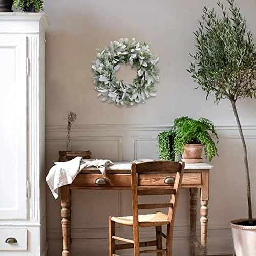TEMPUS 18 Inch Boxwood Wreath for Front Door