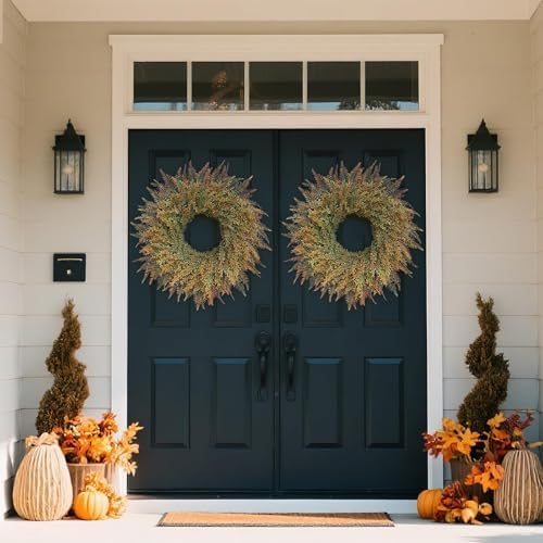 26 Inch Fall Wreath for Front Door and Porch