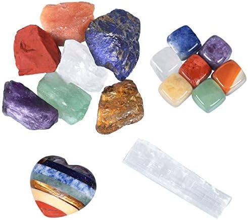 Rockcloud Chakra Therapy Starter Kit with 16 Pieces