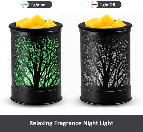 Dialans Scented Wax Warmer with LED Light and Silicone Tray