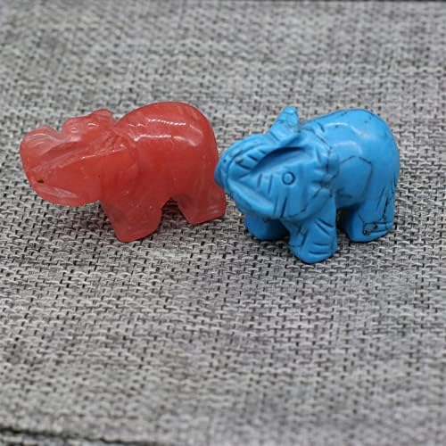Natural Elephant Statue Rose Quartz Tiger Eye Home Decoration