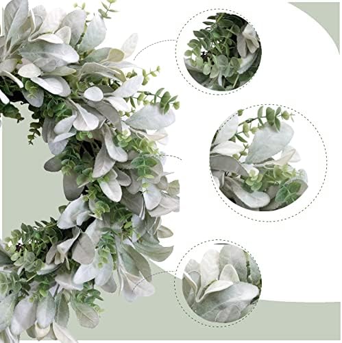 TEMPUS 18 Inch Boxwood Wreath for Front Door