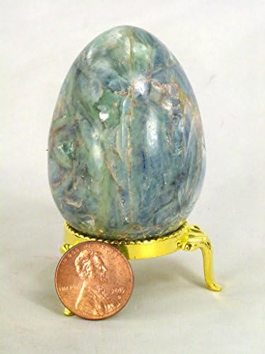 BUTW Kyanite Healing Egg Reiki Activated Lapidary with Stand