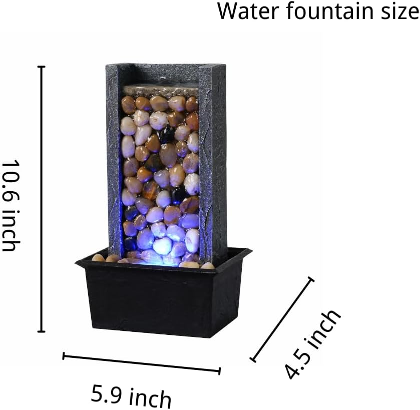 Kalona 106 Inch Indoor Waterfall Fountain with LED Lights
