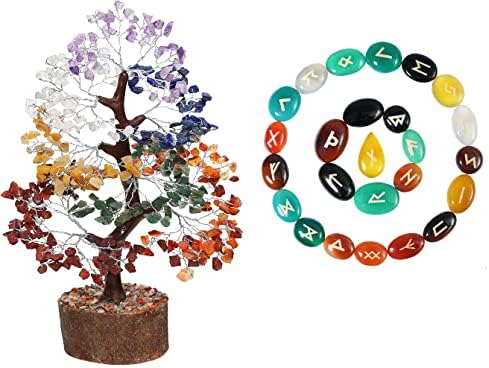 Crocon Seven Chakra Gemstone Tree Feng Shui Figurine 1