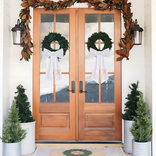 2 Pack Letter H Embroidered Wreath Sash for Front Door